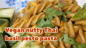 Vegan Nutty Thai Basil Pesto Pasta Recipe (Gentle Living Shop)